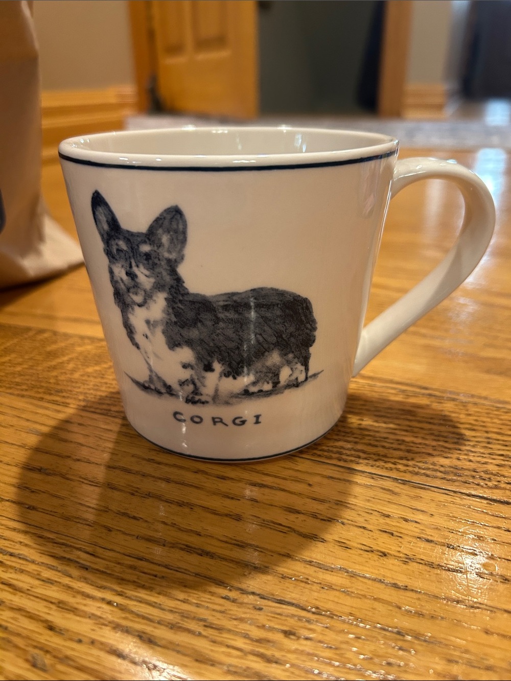 Anthropologie Corgi Mug